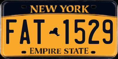 NY license plate FAT1529