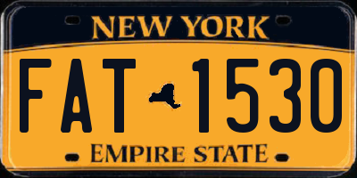 NY license plate FAT1530