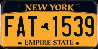 NY license plate FAT1539