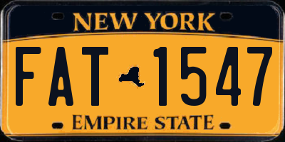 NY license plate FAT1547