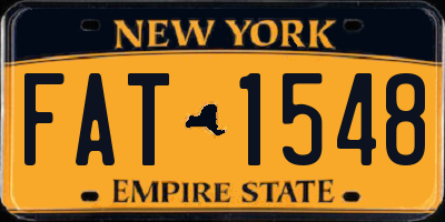 NY license plate FAT1548