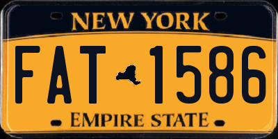 NY license plate FAT1586