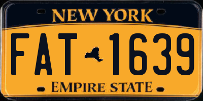 NY license plate FAT1639