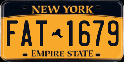 NY license plate FAT1679