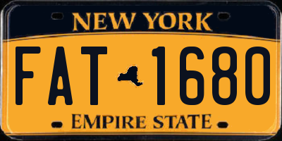 NY license plate FAT1680