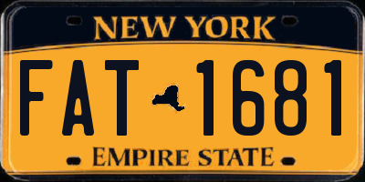 NY license plate FAT1681