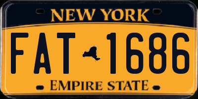 NY license plate FAT1686