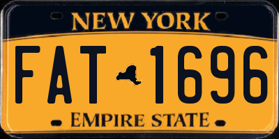 NY license plate FAT1696