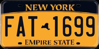 NY license plate FAT1699