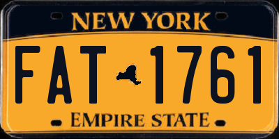 NY license plate FAT1761