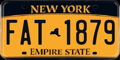 NY license plate FAT1879