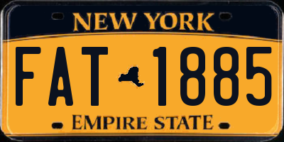 NY license plate FAT1885