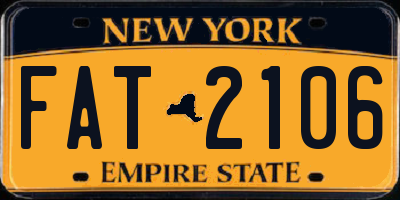 NY license plate FAT2106