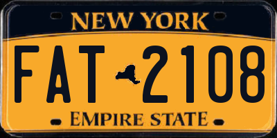 NY license plate FAT2108