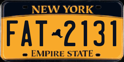 NY license plate FAT2131