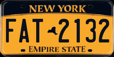 NY license plate FAT2132