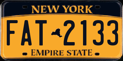 NY license plate FAT2133