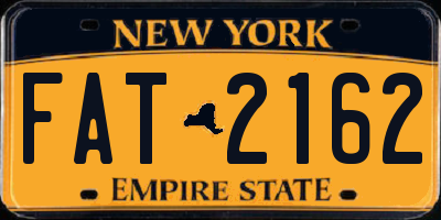 NY license plate FAT2162