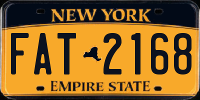 NY license plate FAT2168