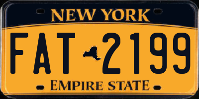 NY license plate FAT2199