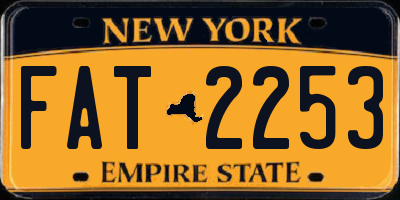 NY license plate FAT2253