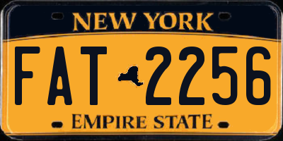 NY license plate FAT2256