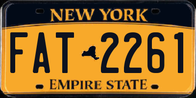 NY license plate FAT2261