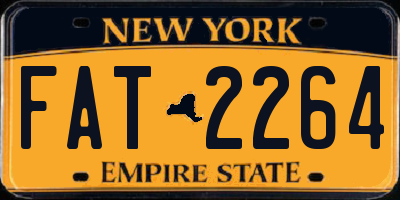 NY license plate FAT2264