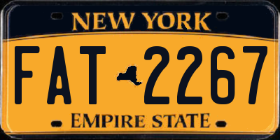 NY license plate FAT2267