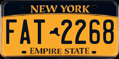 NY license plate FAT2268