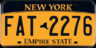 NY license plate FAT2276