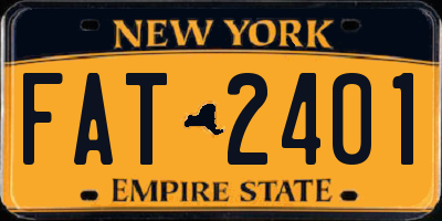NY license plate FAT2401