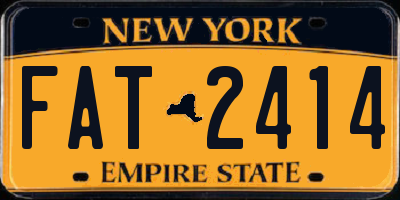 NY license plate FAT2414