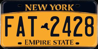 NY license plate FAT2428