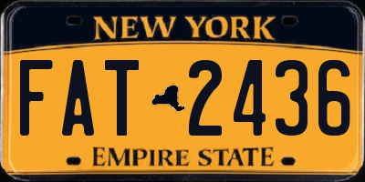 NY license plate FAT2436