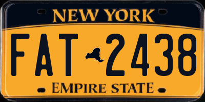 NY license plate FAT2438