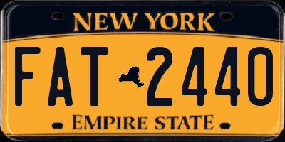 NY license plate FAT2440