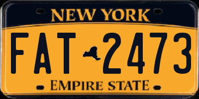 NY license plate FAT2473