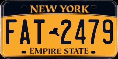 NY license plate FAT2479