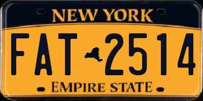 NY license plate FAT2514