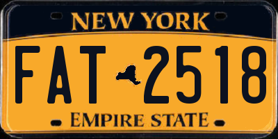 NY license plate FAT2518