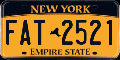 NY license plate FAT2521