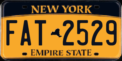 NY license plate FAT2529