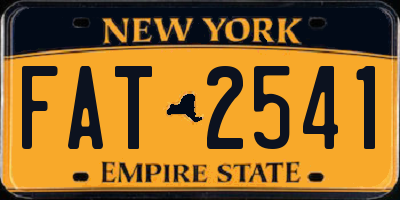 NY license plate FAT2541