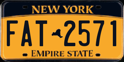 NY license plate FAT2571