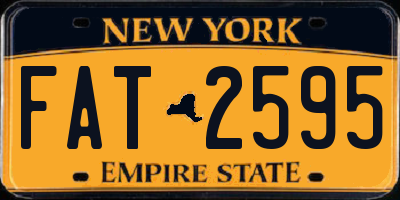NY license plate FAT2595