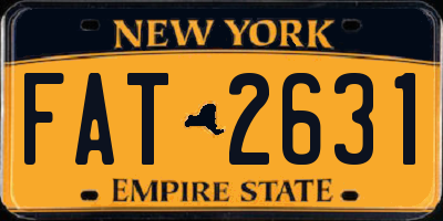 NY license plate FAT2631