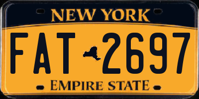 NY license plate FAT2697