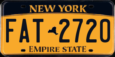 NY license plate FAT2720