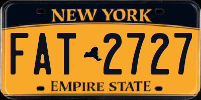 NY license plate FAT2727